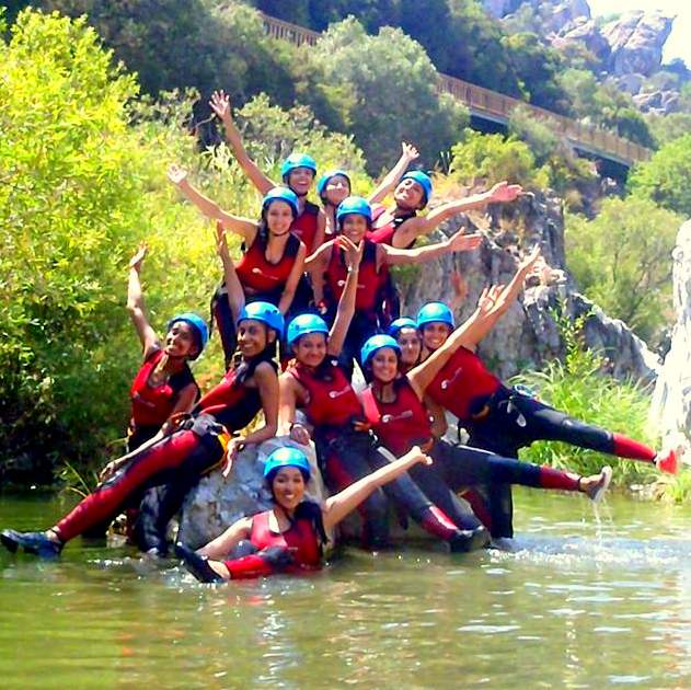Canyoning with the hen party